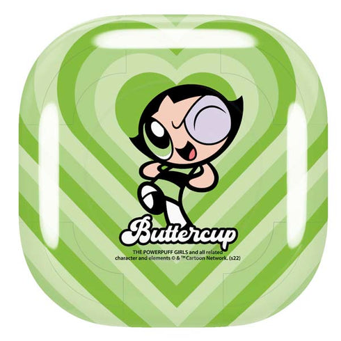 Cartoon Network Powerpuff Girls Buttercup Green Hearts Galaxy Buds Pro Skin